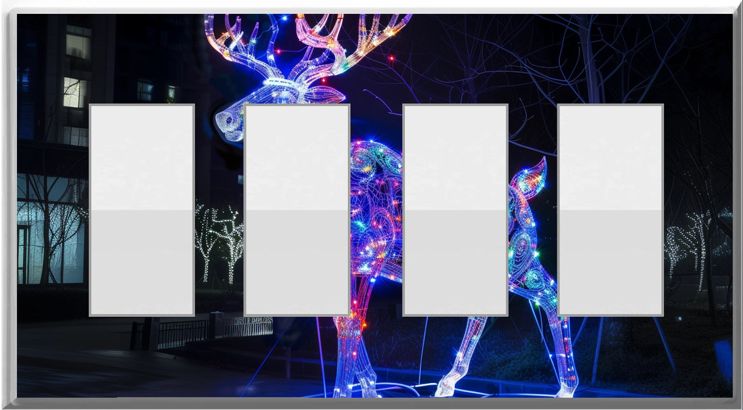 Electric LED Christmas Deer - Glow Covers Home Decor Night Light Wall Plate - Delight in the Light and See in the Dark