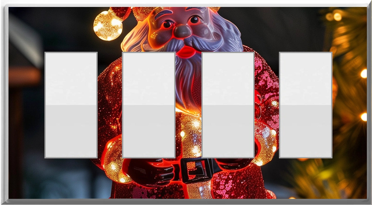 Electric LED Santa Claus - Glow Covers Home Decor Night Light Wall Plate - Delight in the Light and See in the Dark