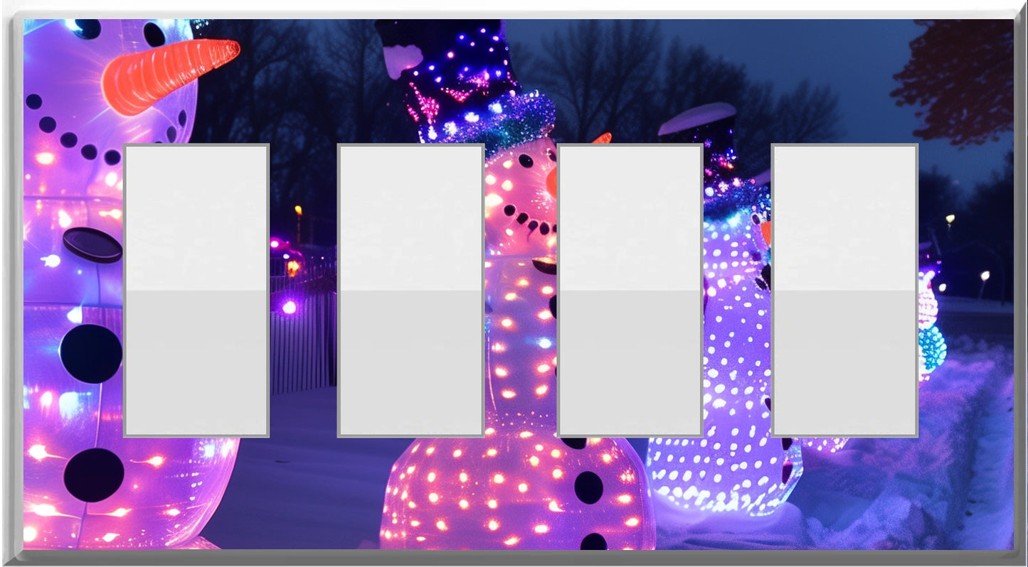 Electric Snowmen - Glow Covers Home Decor Night Light Wall Plate - Delight in the Light and See in the Dark