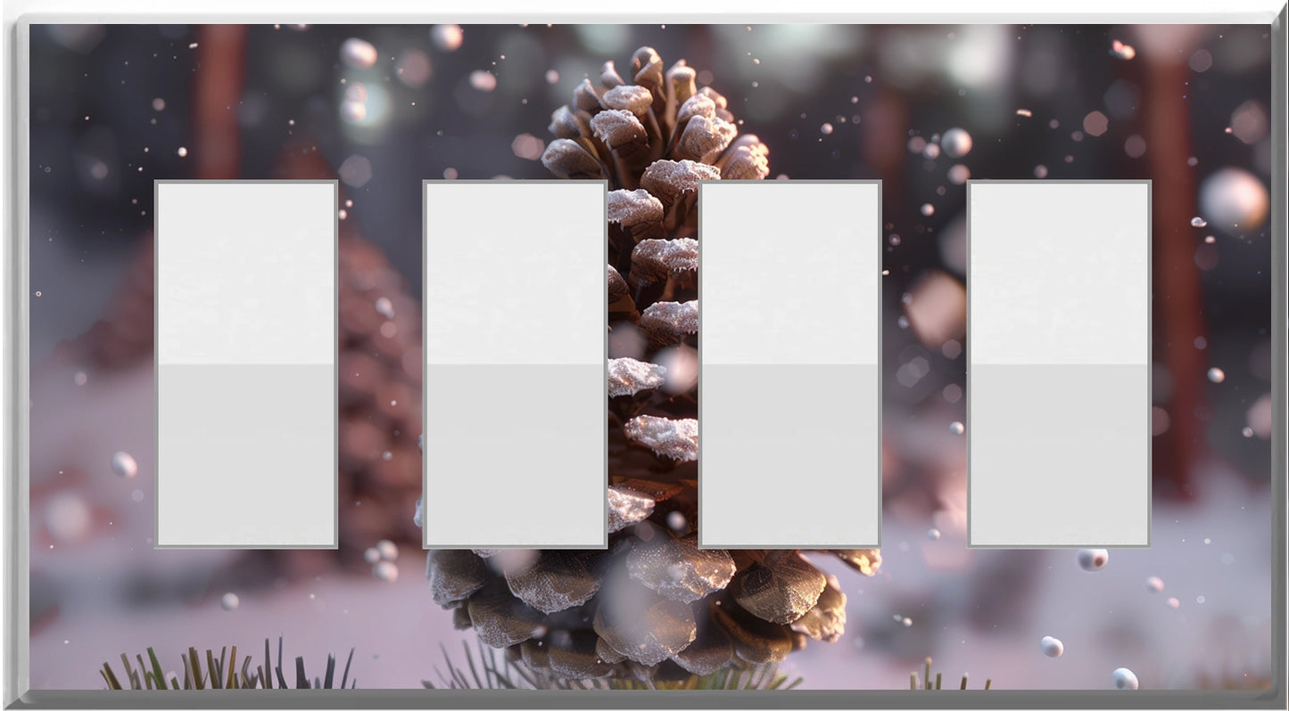 Pinecone Design on a Glow Covers Home Decor Night Light Wall Plate - Delight in the Light and See in the Dark