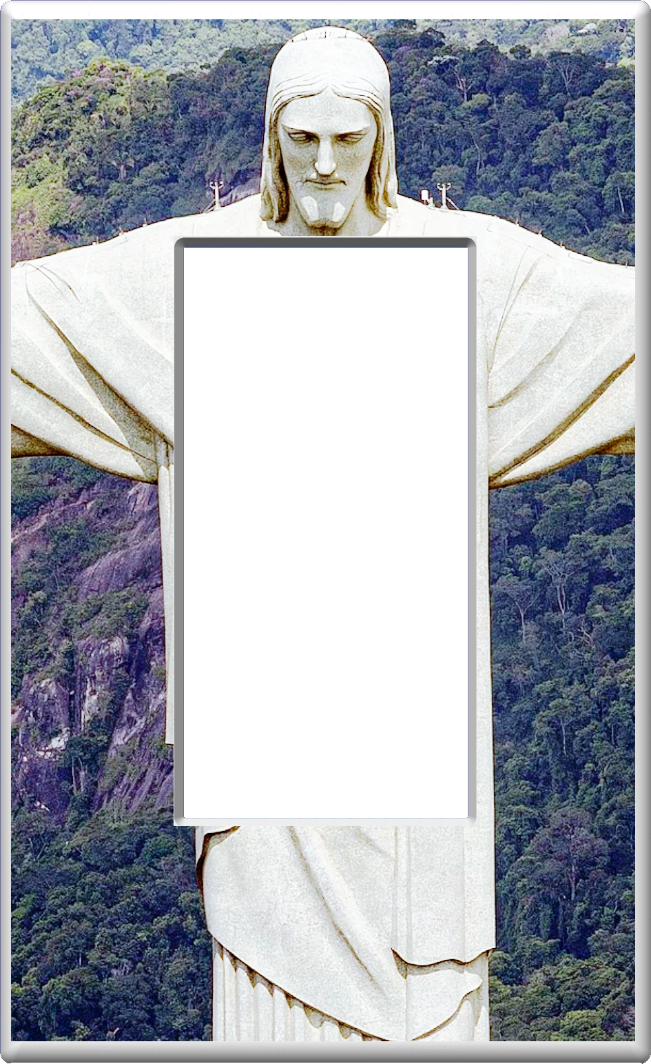 Christ the Redeemer Statue in Brazil - Glow Covers Home Decor Night Light Wall Plate - Delight in the Light and See in the Dark