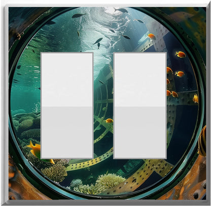 Submarine Porthole - Glow Covers Home Decor Night Light Wall Plate - Delight in the Light and See in the Dark