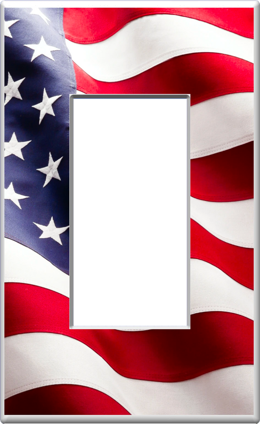 American Flag - Glow Covers Home Decor Night Light Wall Plate - Delight in the Light and See in the Dark