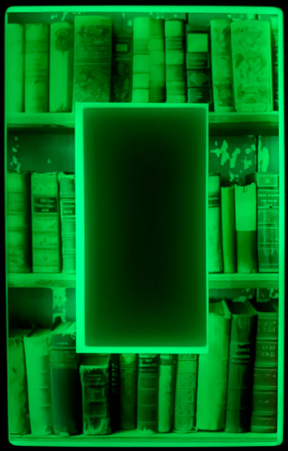 Bookshelf - Glow Covers Home Decor Night Light Wall Plate - Delight in the Light and See in the Dark