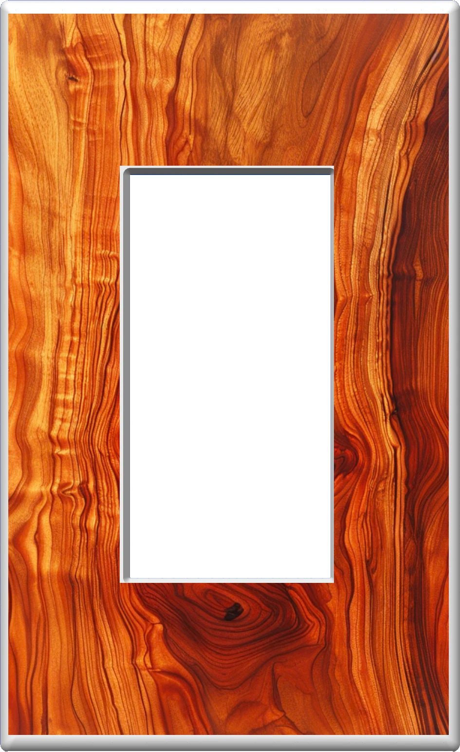 Cherry Wood - Glow Covers Home Decor Night Light Wall Plate - Delight in the Light and See in the Dark