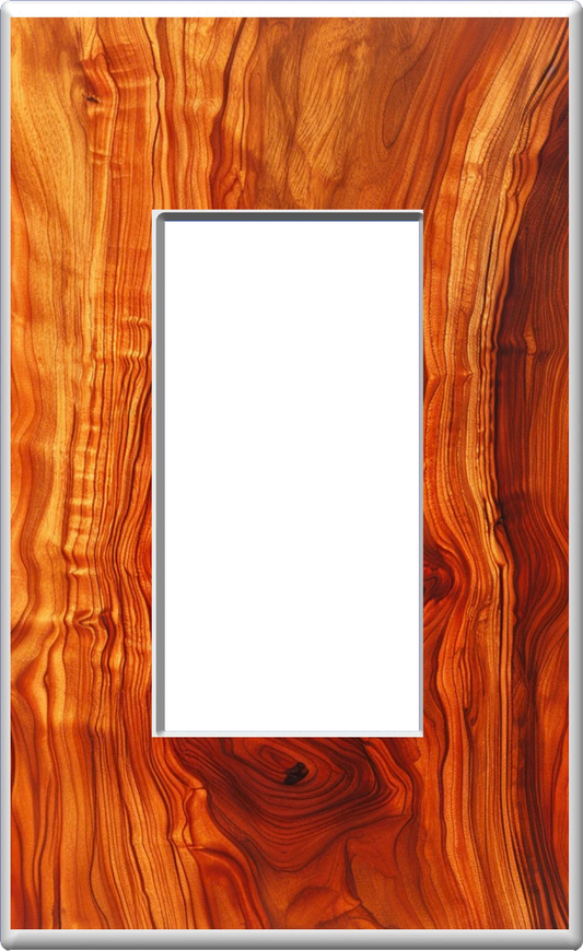 Cherry Wood - Glow Covers Home Decor Night Light Wall Plate - Delight in the Light and See in the Dark