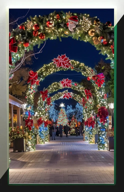 Arco navideño: placa de luz de noche para pared con cubierta luminosa para decoración del hogar: deléitese con la luz y vea en la oscuridad