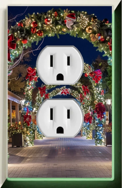 Arco navideño: placa de luz de noche para pared con cubierta luminosa para decoración del hogar: deléitese con la luz y vea en la oscuridad