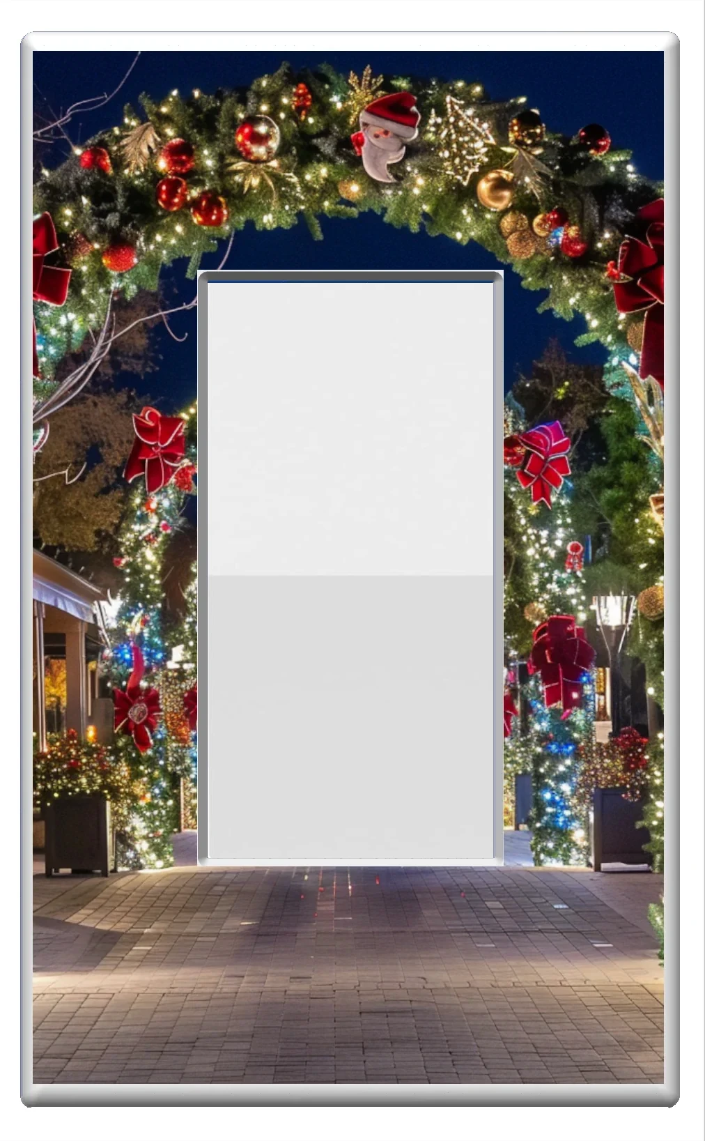 Arco navideño: placa de luz de noche para pared con cubierta luminosa para decoración del hogar: deléitese con la luz y vea en la oscuridad