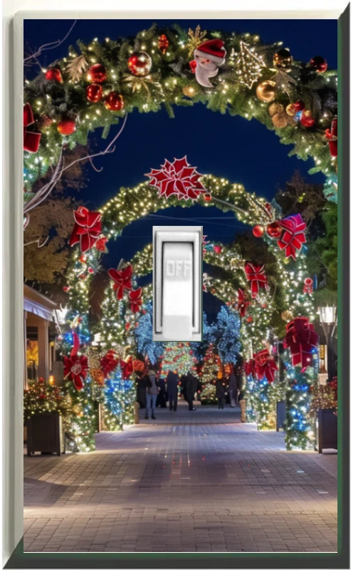 Arco navideño: placa de luz de noche para pared con cubierta luminosa para decoración del hogar: deléitese con la luz y vea en la oscuridad