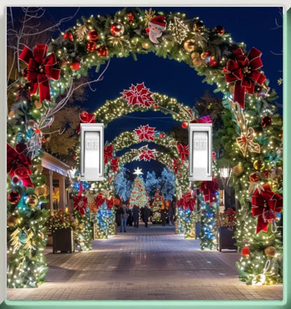 Arco navideño: placa de luz de noche para pared con cubierta luminosa para decoración del hogar: deléitese con la luz y vea en la oscuridad