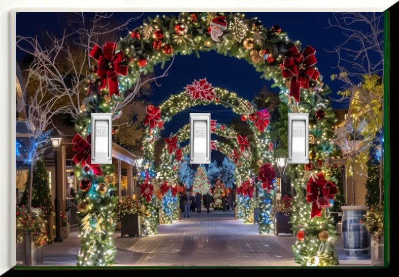 Arco navideño: placa de luz de noche para pared con cubierta luminosa para decoración del hogar: deléitese con la luz y vea en la oscuridad