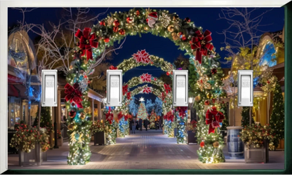 Arco navideño: placa de luz de noche para pared con cubierta luminosa para decoración del hogar: deléitese con la luz y vea en la oscuridad