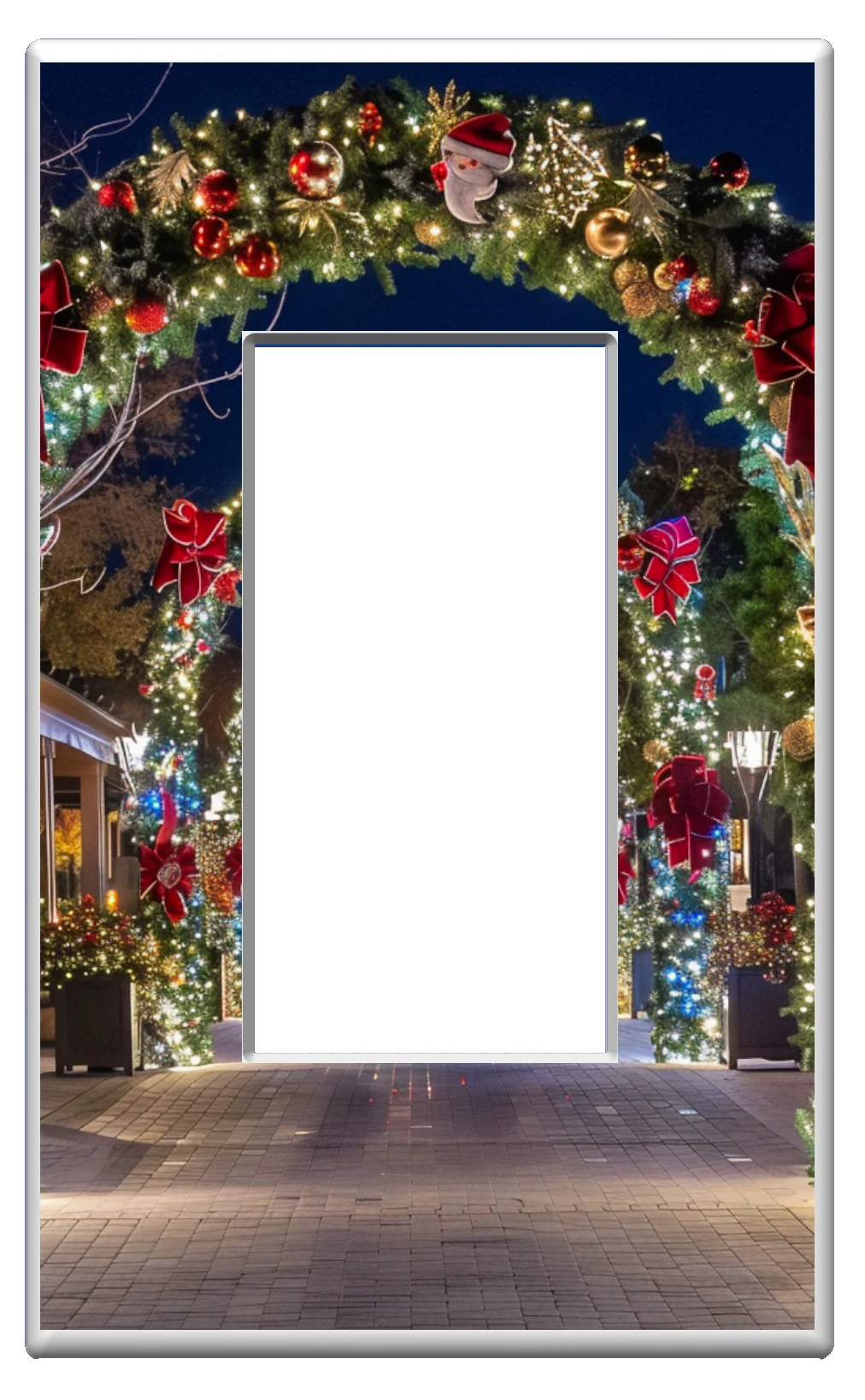 Arco navideño: placa de luz de noche para pared con cubierta luminosa para decoración del hogar: deléitese con la luz y vea en la oscuridad