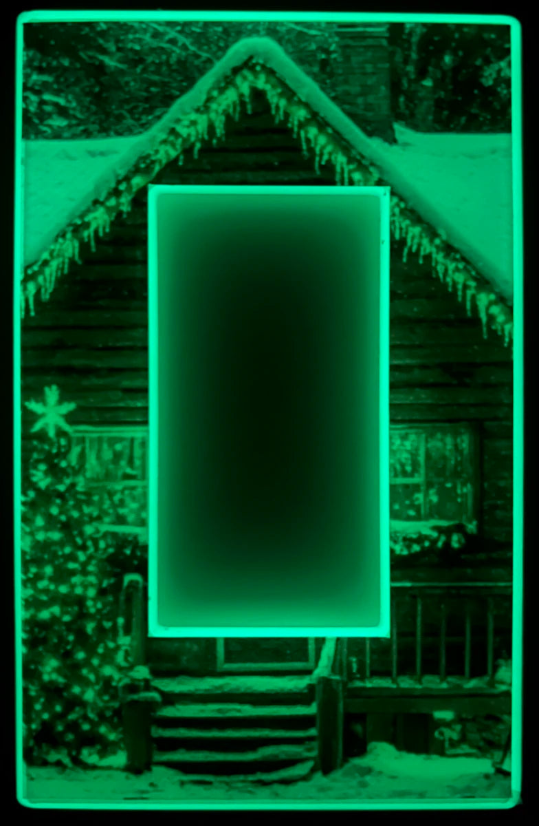 Cabine douillette de Noël - Plaque murale pour veilleuse de décoration d'intérieur Glow Covers - Profitez de la lumière et voyez dans le noir