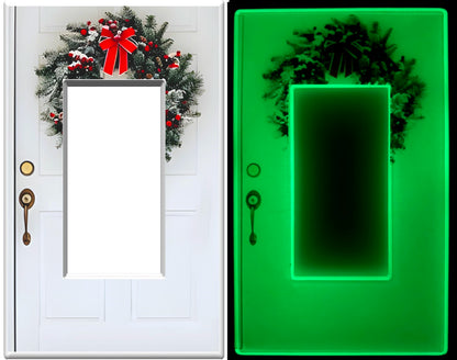 Décoration de porte de Noël - Plaque murale lumineuse pour décoration d'intérieur - Profitez de la lumière et voyez dans le noir