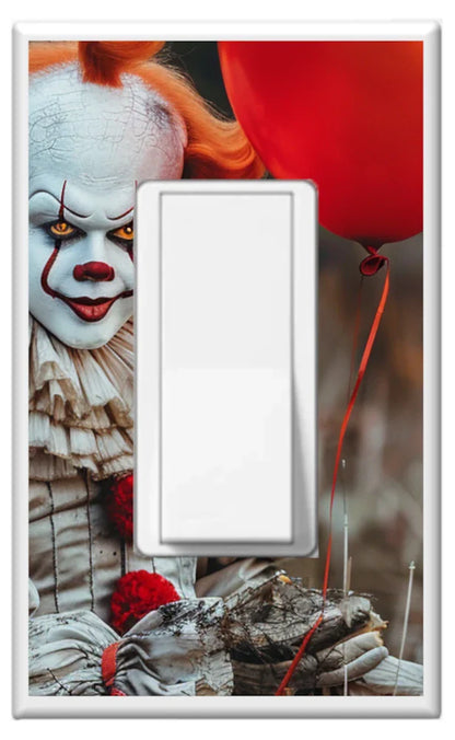 Clown d'Halloween - Plaque murale lumineuse décorative pour la maison - Profitez de la lumière et voyez dans le noir