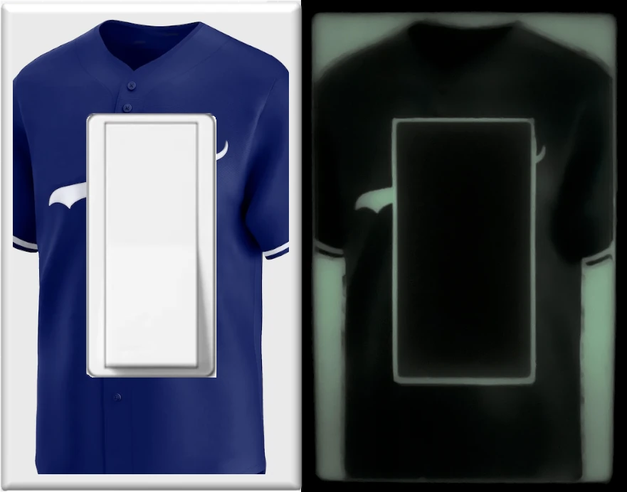 Diseño de camiseta del equipo de béisbol azul de Los Ángeles: placa de pared con luz nocturna decorativa para el hogar con cubiertas luminosas: deléitese con la luz y vea en la oscuridad