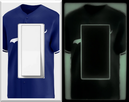 Diseño de camiseta del equipo de béisbol azul de Los Ángeles: placa de pared con luz nocturna decorativa para el hogar con cubiertas luminosas: deléitese con la luz y vea en la oscuridad