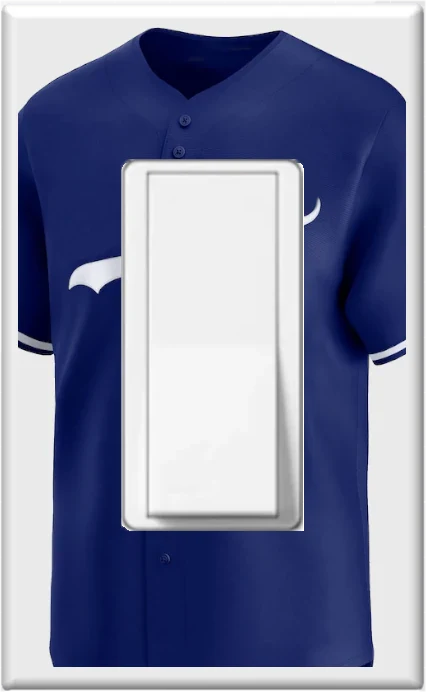 Diseño de camiseta del equipo de béisbol azul de Los Ángeles: placa de pared con luz nocturna decorativa para el hogar con cubiertas luminosas: deléitese con la luz y vea en la oscuridad