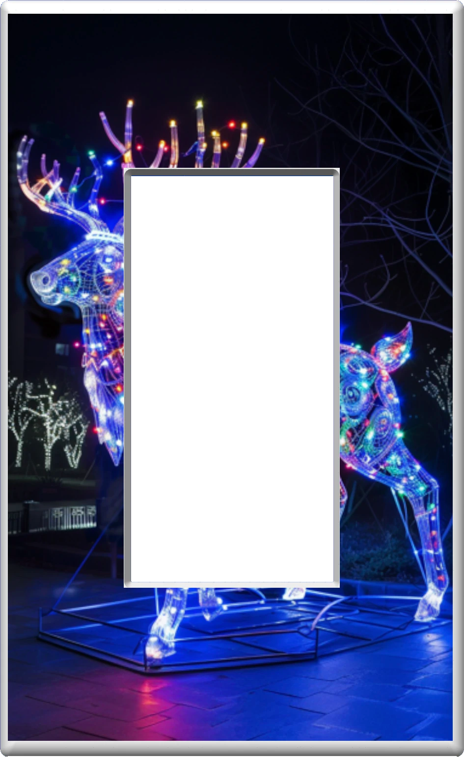 Electric LED Christmas Deer - Glow Covers Home Decor Night Light Wall Plate - Delight in the Light and See in the Dark