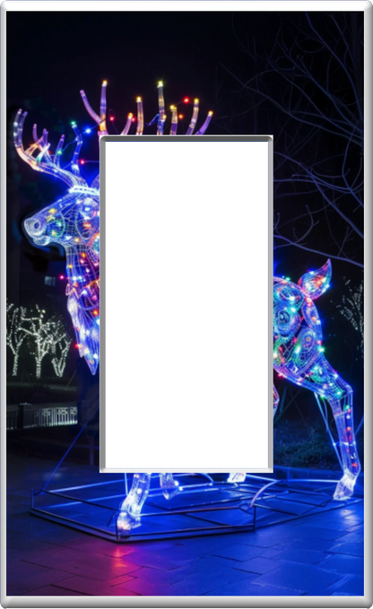 Electric LED Christmas Deer - Glow Covers Home Decor Night Light Wall Plate - Delight in the Light and See in the Dark