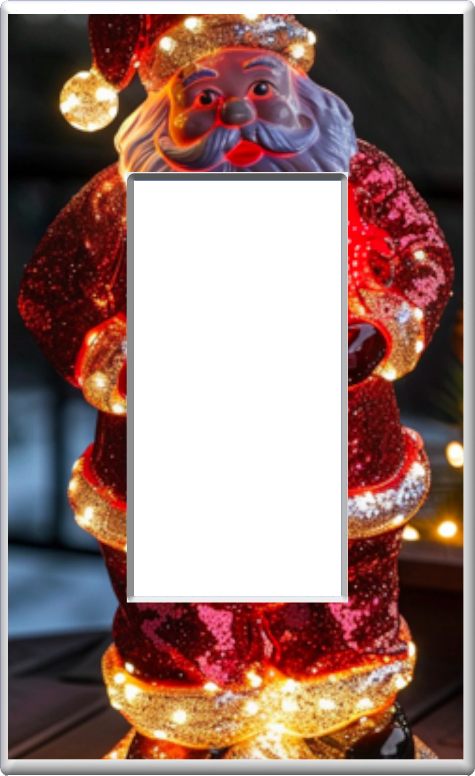 Electric LED Santa Claus - Glow Covers Home Decor Night Light Wall Plate - Delight in the Light and See in the Dark