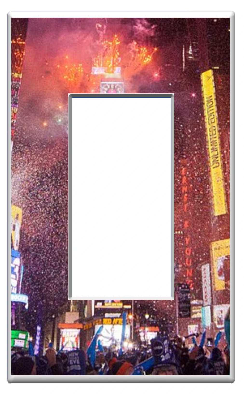 New York Times Square NYE: The City that Never Sleeps - Glow Covers Home Decor Night Light Wall Plate - Delight in the Light and See in the Dark