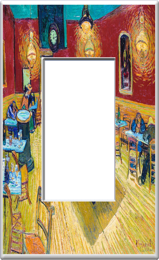 Le Café de Nuit de Vincent Van Gogh - Plaque Murale Veilleuse Décorative Glow Covers Home Decor - Profitez de la Lumière et Voyez dans le Noir