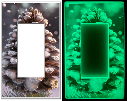 Pinecone Design on a Glow Covers Home Decor Night Light Wall Plate - Delight in the Light and See in the Dark