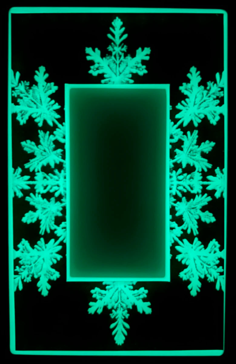 Snowflake - Glow Covers Home Decor Night Light Wall Plate - Delight in the Light and See in the Dark