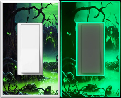 Halloween Swamp - Glow Covers Home Decor Night Light Wall Plate - Delight in the Light and See in the Dark