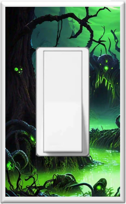 Halloween Swamp - Glow Covers Home Decor Night Light Wall Plate - Delight in the Light and See in the Dark