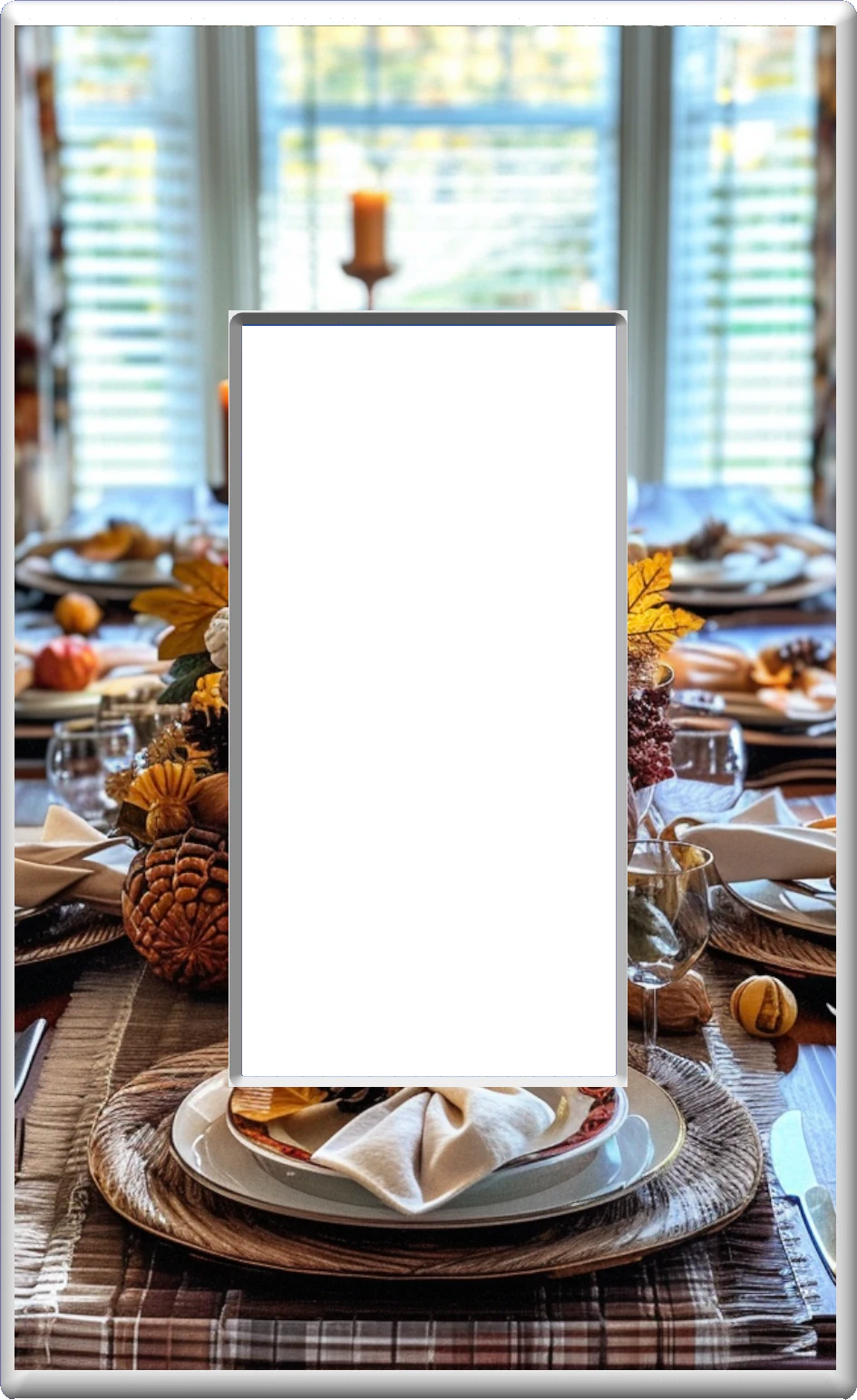 Table de Thanksgiving - Plaque murale pour veilleuse de décoration d'intérieur Glow Covers - Profitez de la lumière et voyez dans le noir