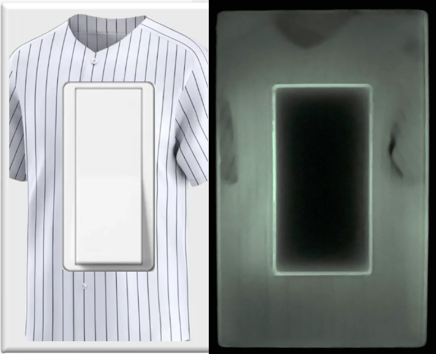 Maillot de l'équipe de baseball NY Pinstripes - Plaque murale pour veilleuse de décoration d'intérieur Glow Covers - Profitez de la lumière et voyez dans le noir