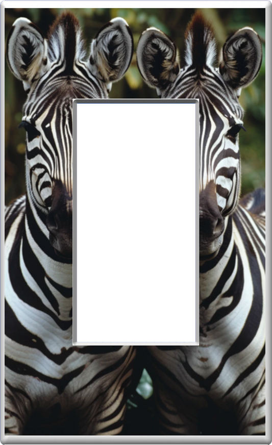 Zebras - Glow Covers Home Decor Night Light Wall Plate - Delight in the Light and See in the Dark